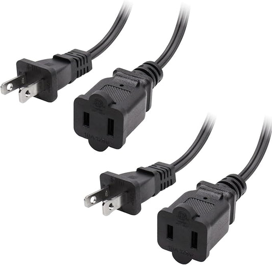 3 Ft Extension Cord, US Male/Female Power Cable by Yeatel