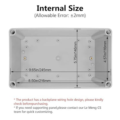 LeMotech Junction Box IP67 Waterproof Dustproof ABS Plastic Project Box - Image 3