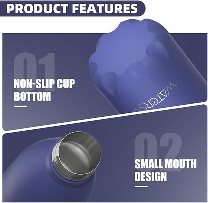WATERSY Stainless Steel water bottles, 17oz/500ml Insulated Water Bottles - Image 5