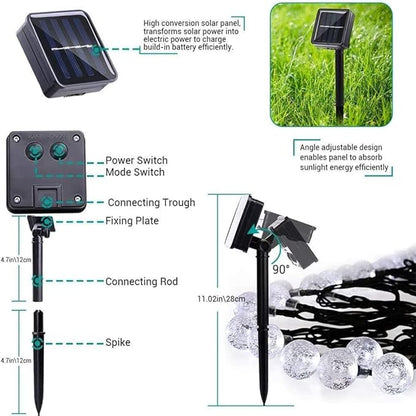 Toodour Solar String Lights Outdoor Waterproof, 56ft 100 LED Globe String Light - Image 6