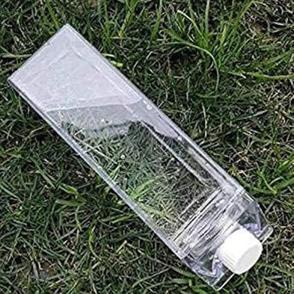 Jinberry 500ml/17Oz Cute Clear Milk Carton Water Bottle Portable Drinkware - Image 7