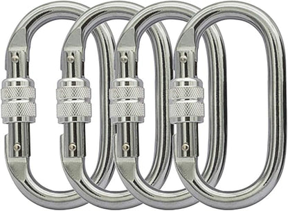 Heavy Duty Locking Climbing Carabiner Clip CE Rated 25 kN 5600 LB Rugged by BYANG