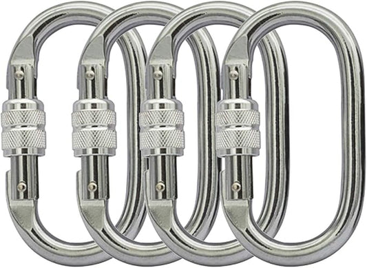Heavy Duty Locking Climbing Carabiner Clip CE Rated 25 kN 5600 LB Rugged by BYANG