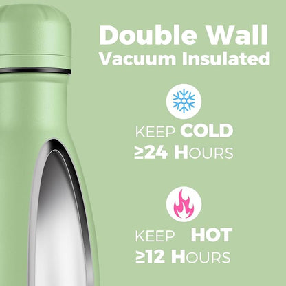 Volhoply 17oz Stainless Steel Water Bottles Bulk, Leakproof Insulated Metal - Image 3