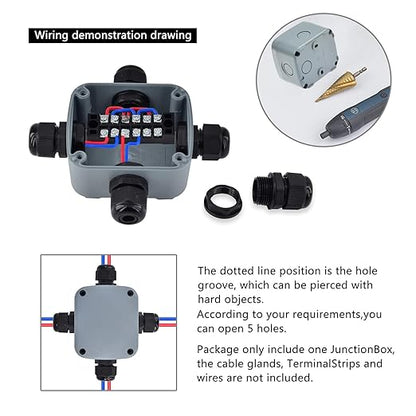 Waterproof Junction Box, Nineleaf PVC/ABS Outdoor Junction Box Electrical - Image 3