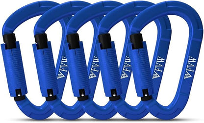 FVW Auto Locking Rock Climbing Carabiner Clips, Professional 25KN Heavy Duty by FVWELECTRICLUNCHBOX