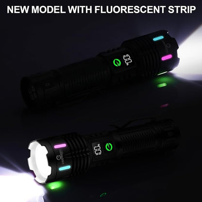 Esgreen Rechargeable Flashlights High Lumens 100000 Single 2 Modes, Super - Image 2