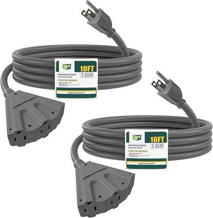 EP 2 Pack 10 Ft Outdoor Extension Cord by ENERGYPRO