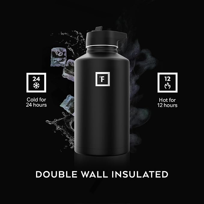 IRON °FLASK Camping & Hiking Hydration Flask - 64 oz Cobalt - Image 4