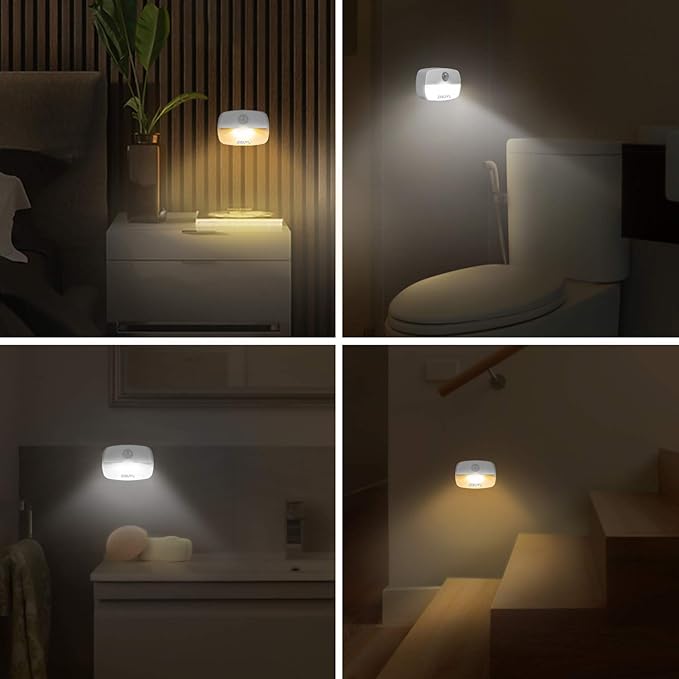 ZISUYU Motion Sensor Light Indoor Led Night Light Stick on Nightlight Battery - Image 3