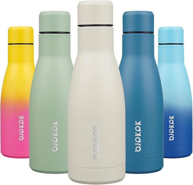 BJPKPK 12oz Water Bottles Stainless Steel Double Wall Vacuum Insulated Small by BJPKPK