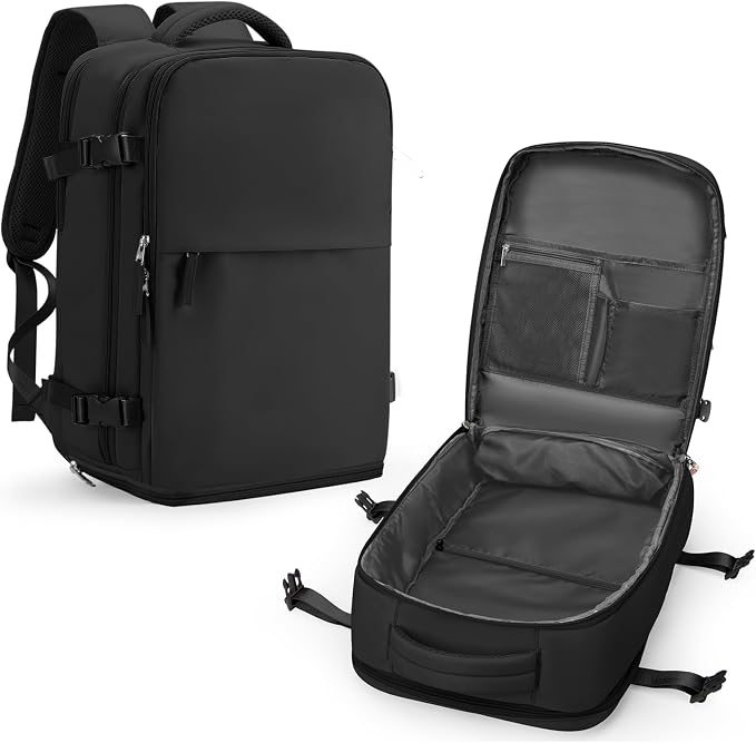 coowoz Black Travel Backpack For Women Men Airline Approved, Carry On Backpack by coowoz