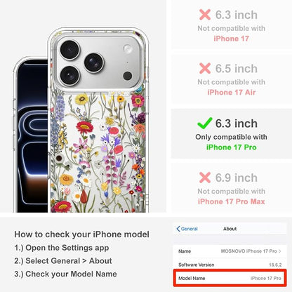 MOSNOVO for iPhone 17 Pro Case | Military Grade 6.6ft Drop Tested | Camera - Image 2