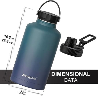 Navigate 64 oz Insulated Stainless Steel Sports Water Bottle - Image 3