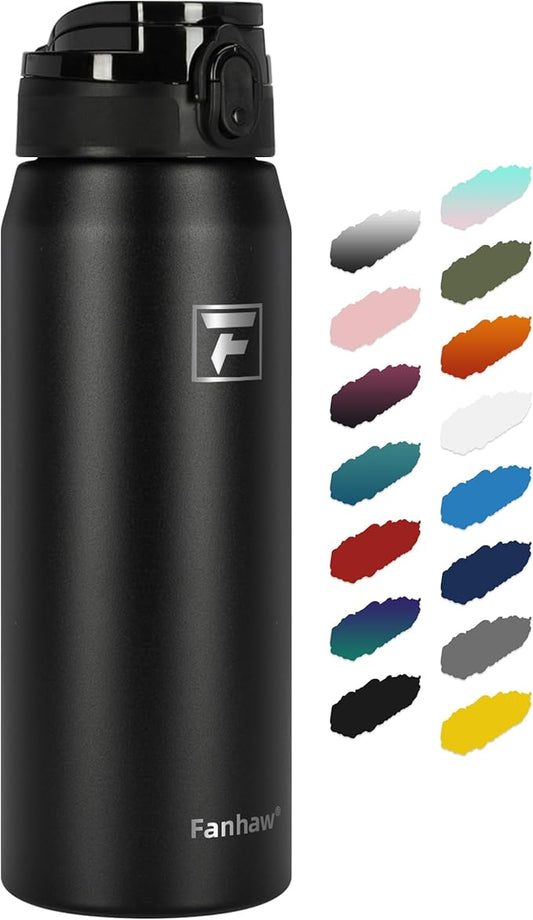 Fanhaw 24 oz Insulated Stainless Steel Water Bottle by FANHAW