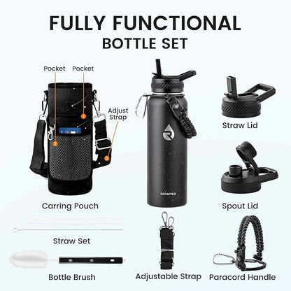 RAYMYLO Insulated Water Bottle 40 oz, Triple Wall Vacuum Stainless Steel - Image 7