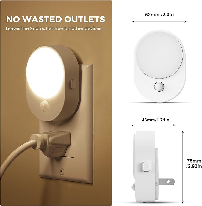 L LOHAS LED Motion Sensor Night Light, Night Lights Plug into Wall, Motion - Image 6