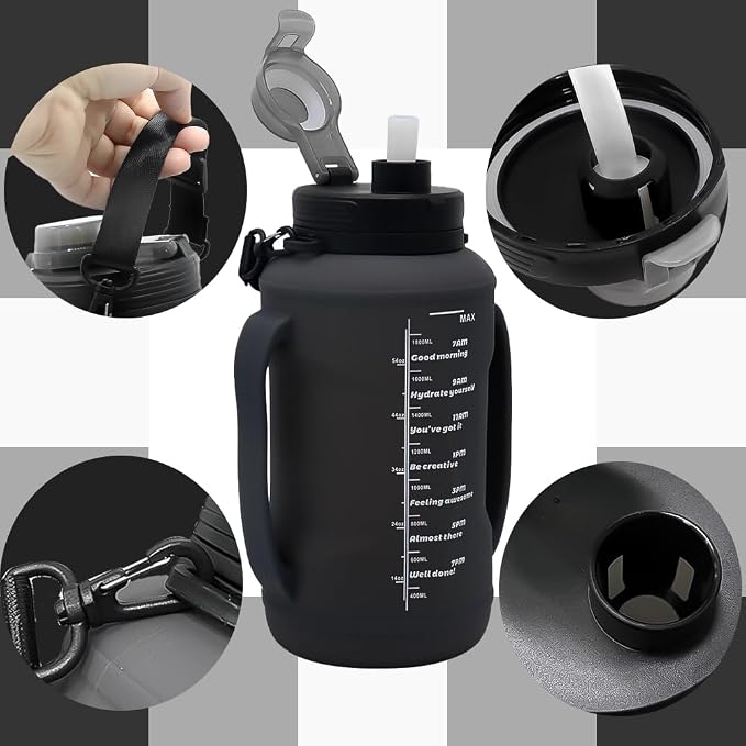 64oz Foldable Silicone Water Bottle - Image 3