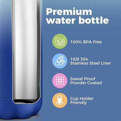 Volhoply 17oz Insulated Stainless Steel Water Bottle, Double Wall Vacuum Flask - Image 4