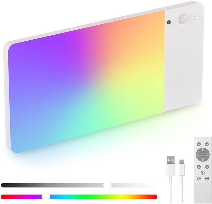 FULEN Rechargeable Motion Sensor Ceiling Light RGB Color, Closet Light by Cost-effectiveChoice