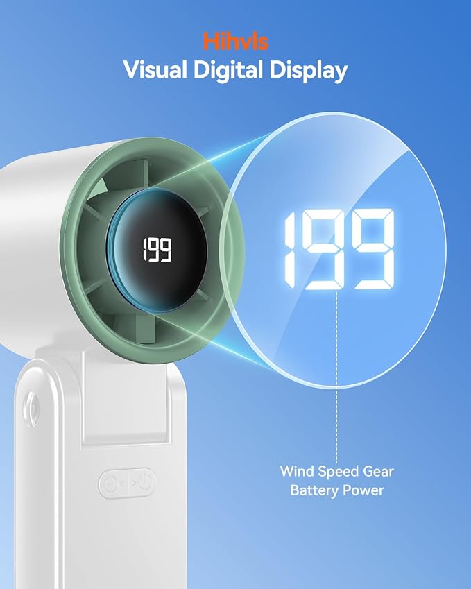 Portable Handheld Turbo Fan, 199 Gear Speed, 24 Hs Cooling Time, 5500mAh - Image 8