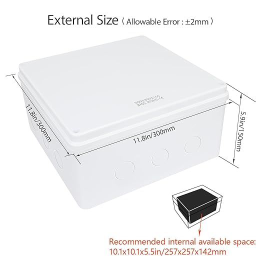 LeMotech Junction Box, Electrical Box IP65 Water Resistant Dustproof ABS - Image 2