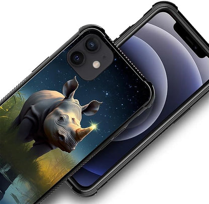 for iPhone 11 Case, Rhino Water Marshes Pattern Graphic Design Girl Boy Soft - Image 5