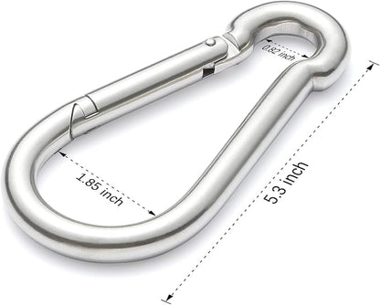 sprookber Stainless Steel Spring Snap Hook Carabiner - Image 2