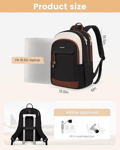 LOVEVOOK Laptop Backpack for Women, 15.6 inch Waterproof College Backpack Woman - Image 3