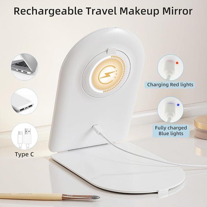 FUNTOUCH Rechargeable Travel Makeup Mirror - Image 3