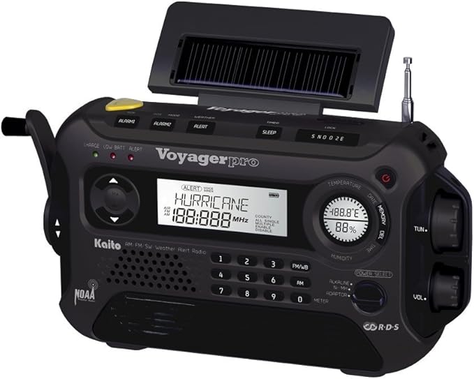 Kaito Voyager Pro KA600 Digital Solar Dynamo Hand Crank AM/FM/LW/SW & NOAA - Image 3
