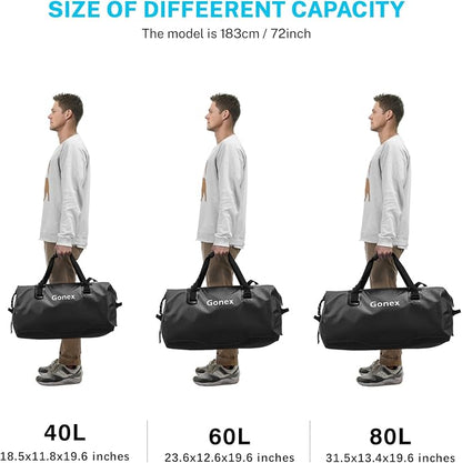 Gonex 40L 60L 80L Extra Large Waterproof Duffle Travel Dry Duffel Bag Heavy - Image 5