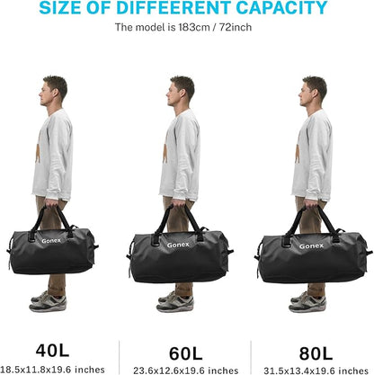 Gonex 40L 60L 80L Extra Large Waterproof Duffle Travel Dry Duffel Bag Heavy - Image 5