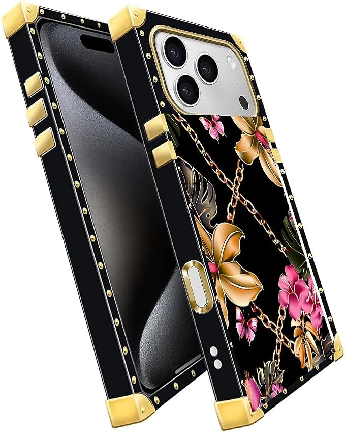 for iPhone 17 Pro Max Case Luxury Golden Decoration - Image 3