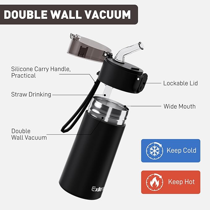 5oz Small Water Bottles with Straw, Mini Water Bottle with One-Hand Open Design - Image 3