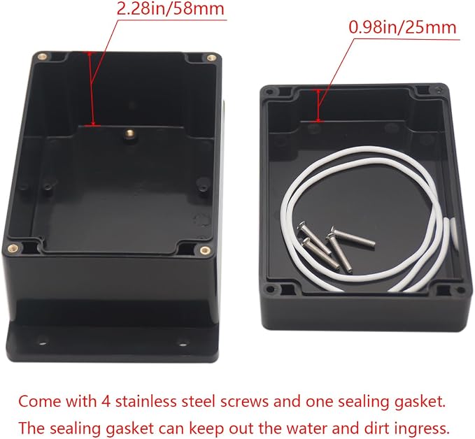 Project Box ABS Black Electrical Boxes IP65 Outdoor Waterproof Box Electronic - Image 5