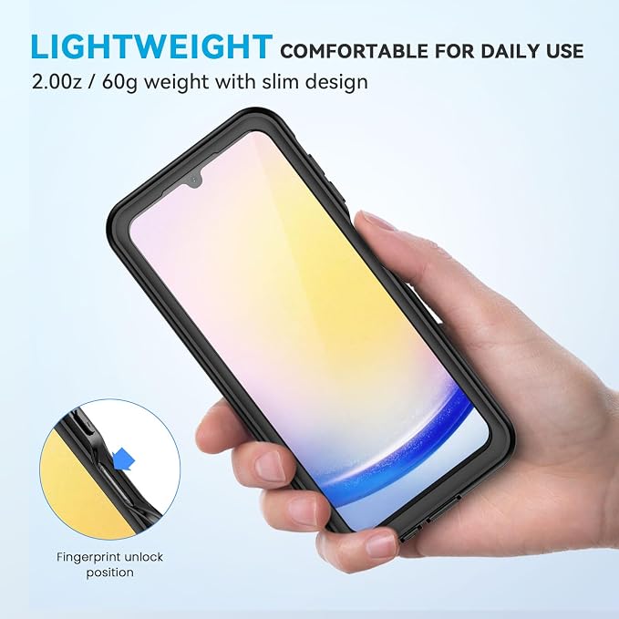 Lanhiem for Samsung Galaxy A25 5G Phone Case, IP68 Waterproof Dustproof - Image 5