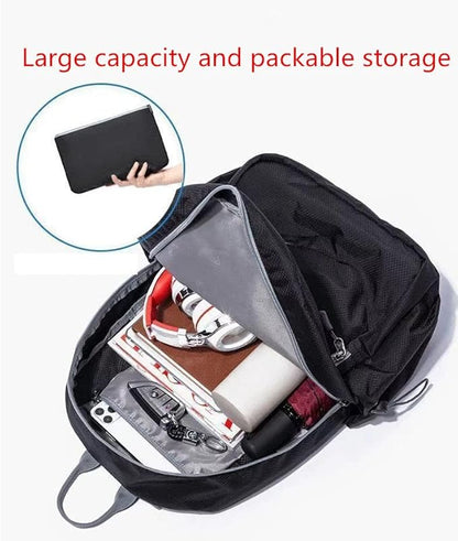 Geboldil Men's and women's waterproof backpack traveling backpack peacock green - Image 3
