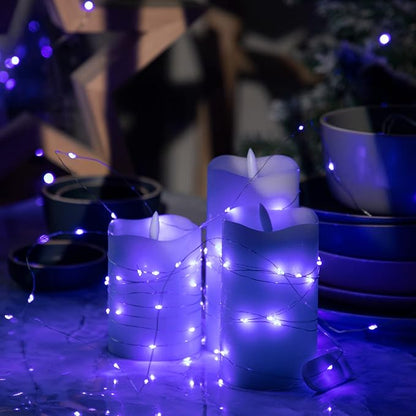 12-Pack LED Fairy Lights 7 Feet Battery Powered Waterproof Silver Wire 20 Slim - Image 6