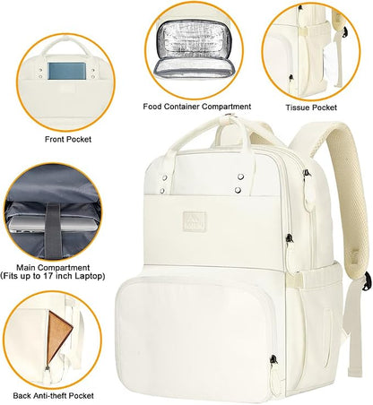 MATEIN Womens Backpack with Lunch Box, 17 Inch Laptop Backpack with Cooler - Image 6