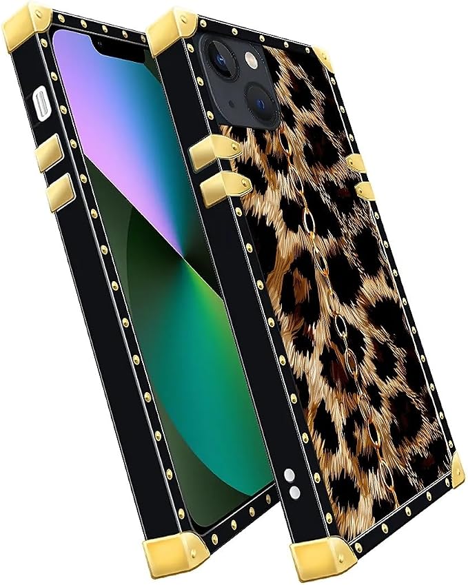 Compatible with iPhone 13 Case, Seamless Gold Chain Leopard Luxury Golden - Image 3