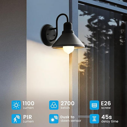Motion Sensor Light Bulbs Dusk to Dawn 13W 100W Equivalent 1100lm Movement - Image 4
