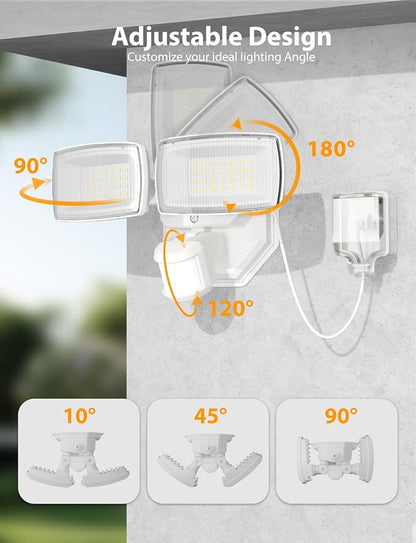Onforu 32W Plug in Motion Sensor Lights Outdoor, 3200LM Motion Flood Light Dusk - Image 6