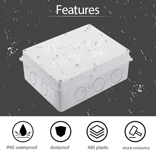 LeMotech Junction Box, Electrical Box IP65 Water Resistant Dustproof ABS - Image 5