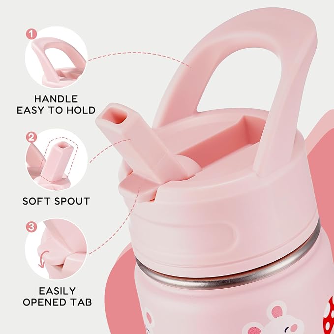 Fijinhom 12oz Water Bottle for School, Bottles - Image 3