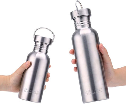 TRIPLE TREE 34 OZ Uninsulated Single Walled Stainless Steel Sports Water Bottle - Image 2