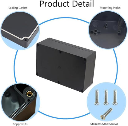 Project Box IP65 Waterproof Junction Box ABS Plastic Black Electrical Boxes DIY - Image 5
