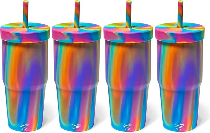 Silipint: 32oz Silicone Straw Tumbler, Unbreakable, Dishwasher Safe by Silipint