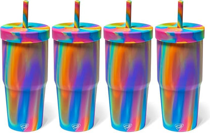 Silipint: 32oz Silicone Straw Tumbler, Unbreakable, Dishwasher Safe by Silipint