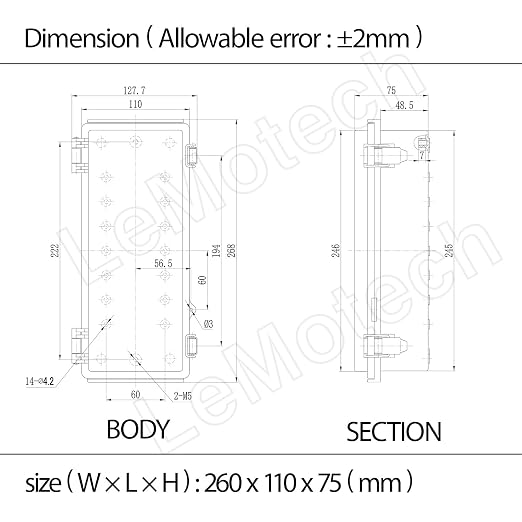 LeMotech Electrical Box, IP67 Waterproof Hinged Clear Cover Stainless Steel - Image 8